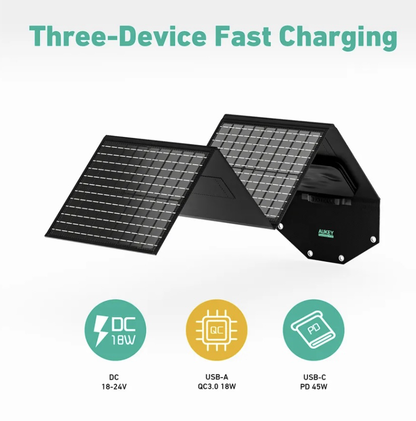 AUKEY PowerHelio Y100 (100W) SP-GP10 Portable Solar Panel,18V - photo 2