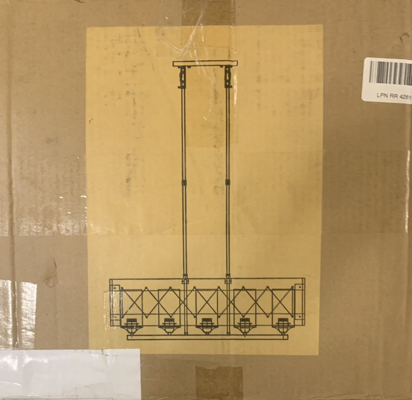 BNIB Modern Farmhouse 5 Light Hanging Fixture image indicator(3)