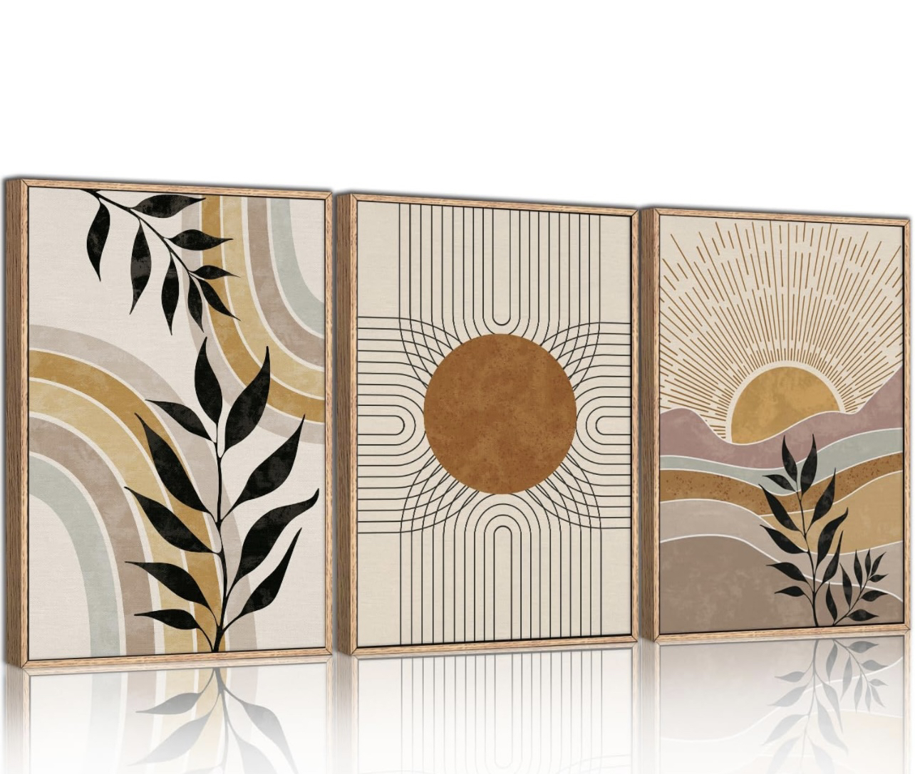 16”x 24”x 3” (Set of 3) Canvas Wall Prints-Modern Wall Decor