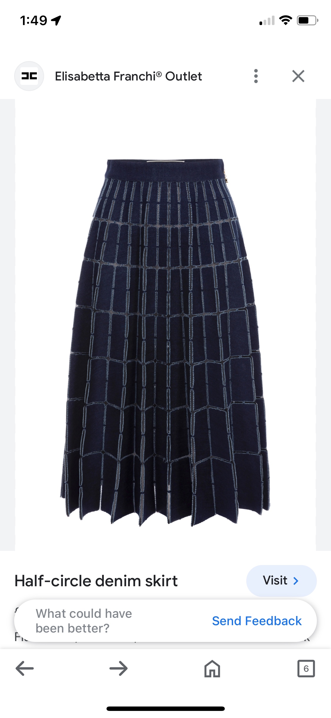 ELISABETTA FRANCHI Denim Skirt - Size: Small/Medium/Sell or Trad thumbnail