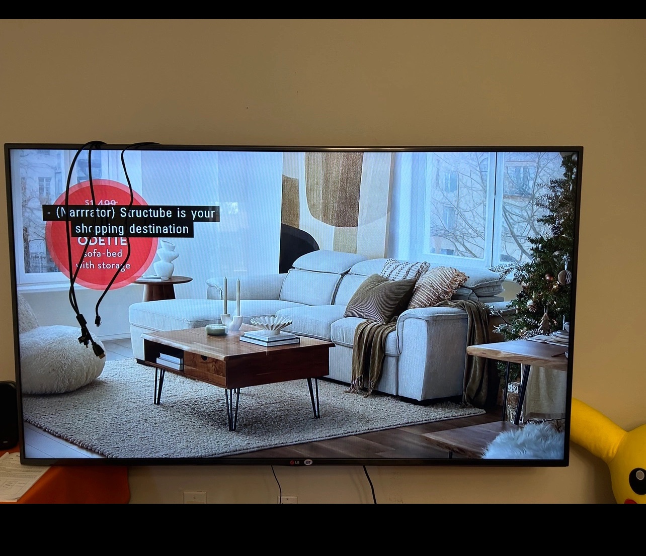 TV , 65” , LG, Good condition  Tv (65”) + & wall holder - photo 2