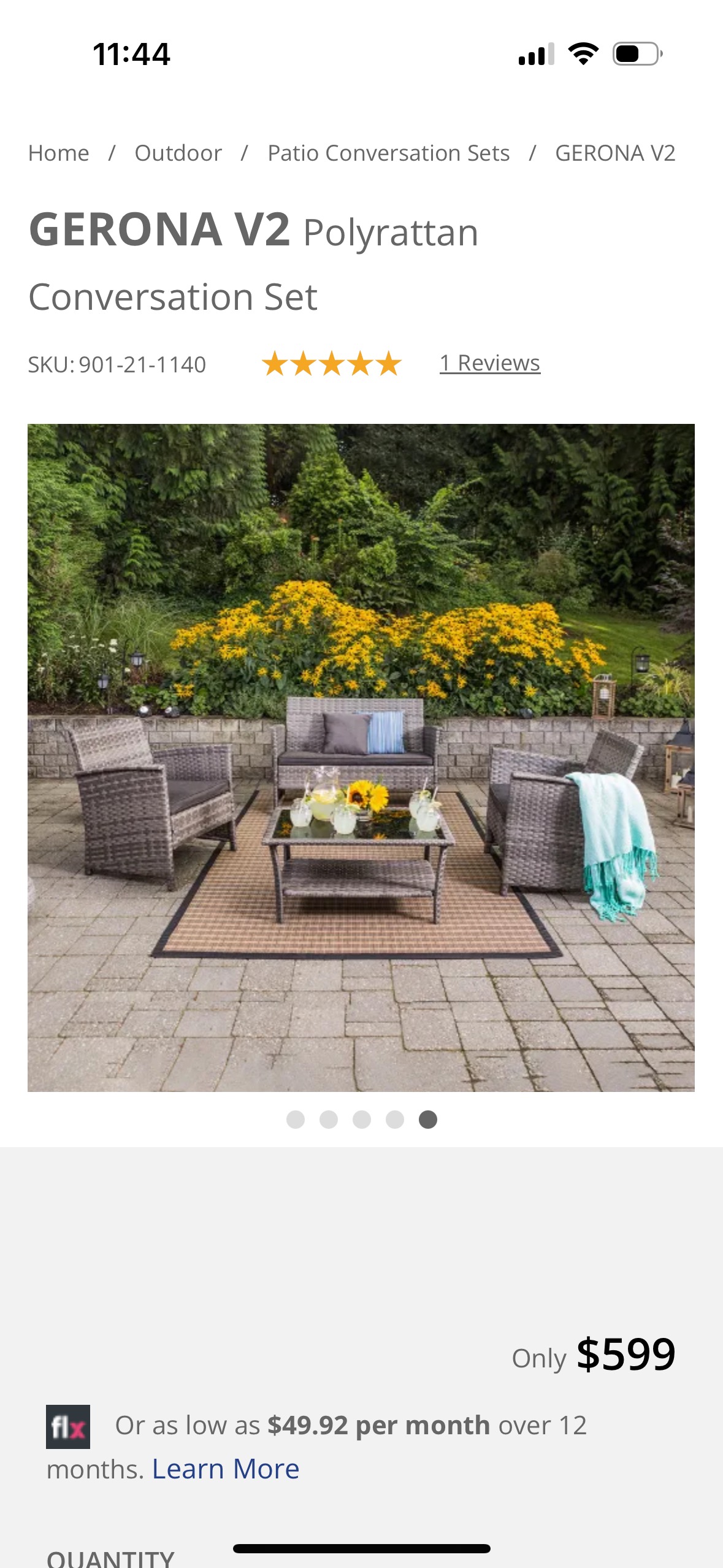 Outdoor furniture set
