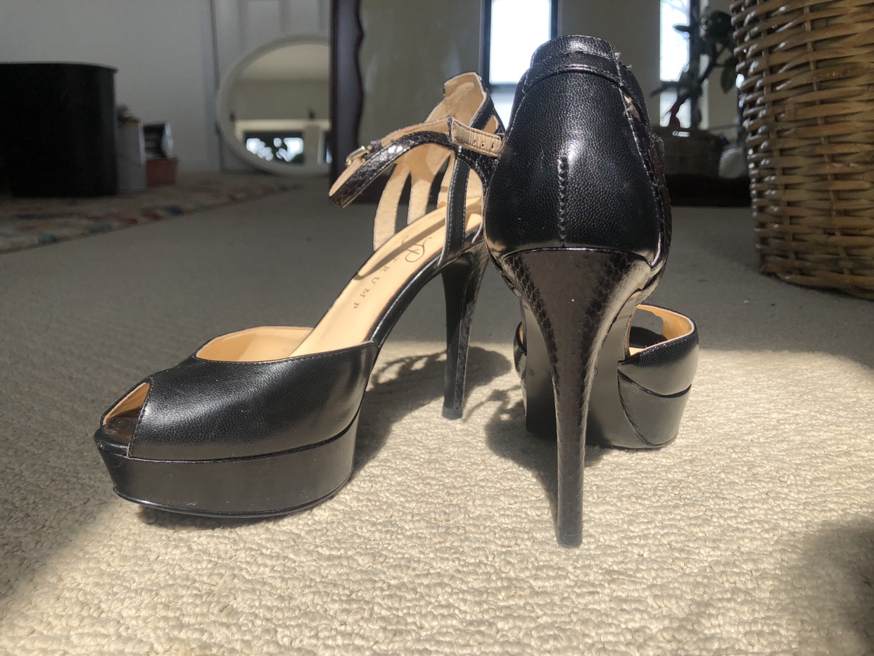 Black platform heels