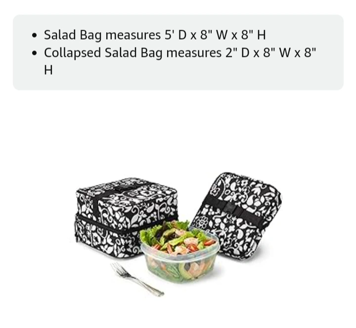 TWO Packit Freezable Salad Lunch bags image indicator(2)