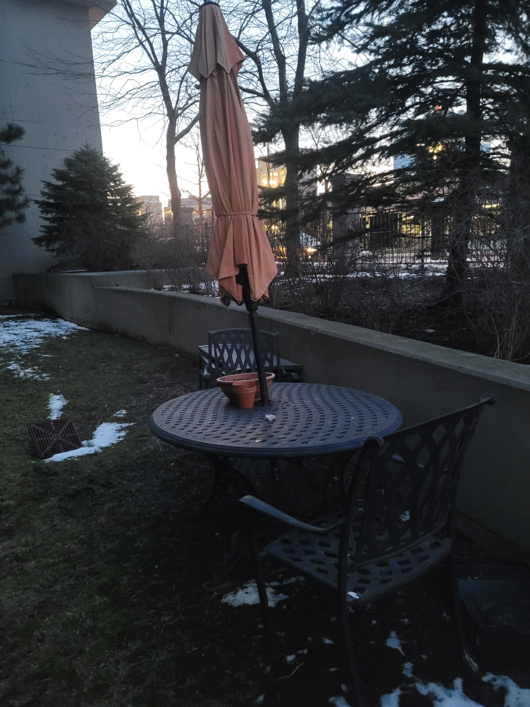 cast iron patio table and chair set with umbrella