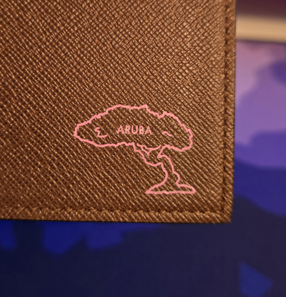 Authentic Louis Vuitton Passport Holder w/ Aruba Stamp image indicator(3)