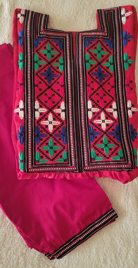 Pakistani/ balochi Embroidered Red Suite For Eid/ Parties wear image indicator(7)