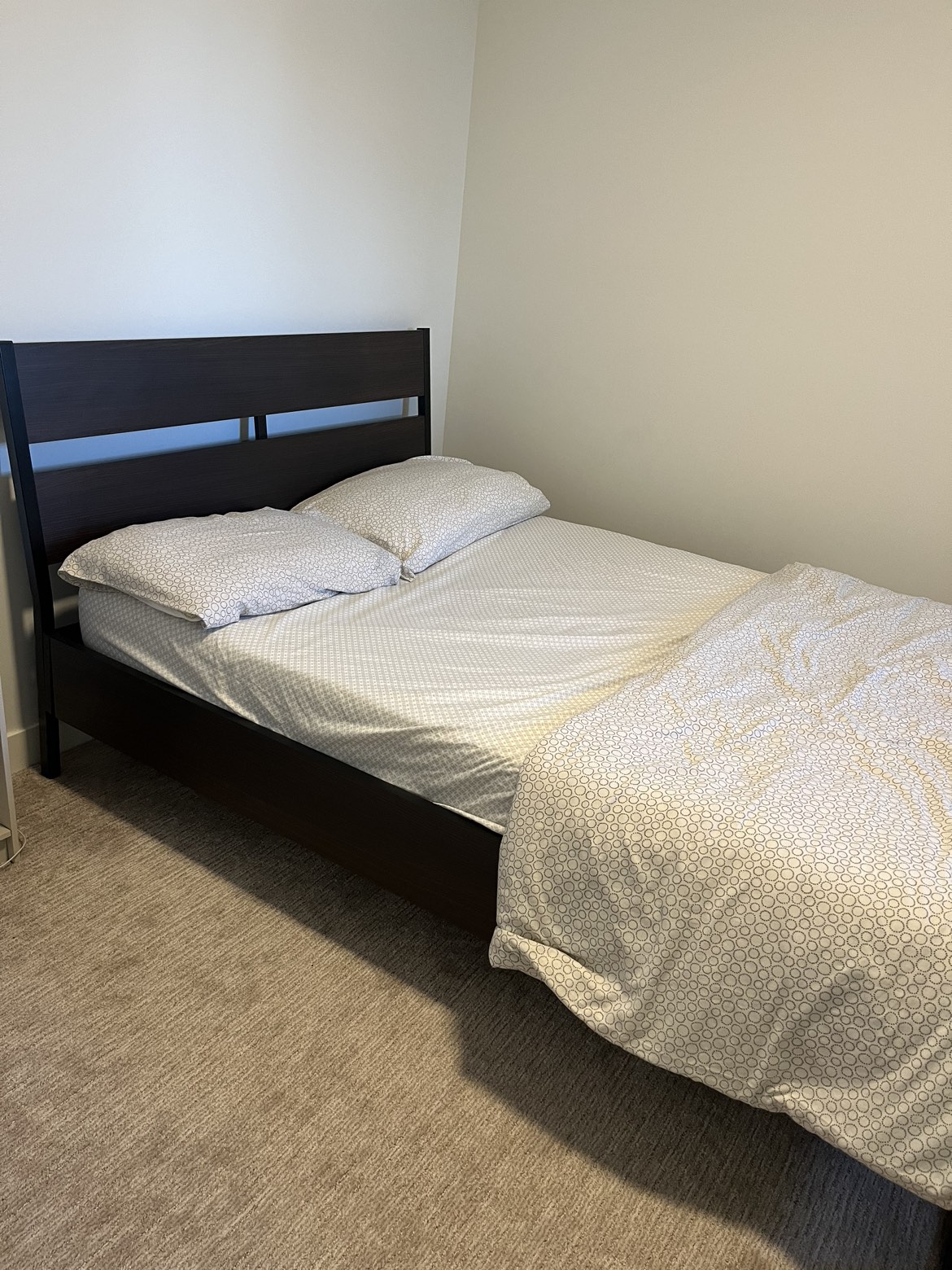 Bed-frame, Memory foam Mattress & night stand