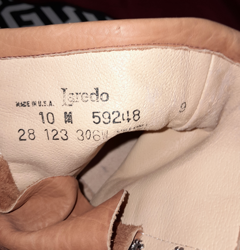 Laredo tan fine leather booties