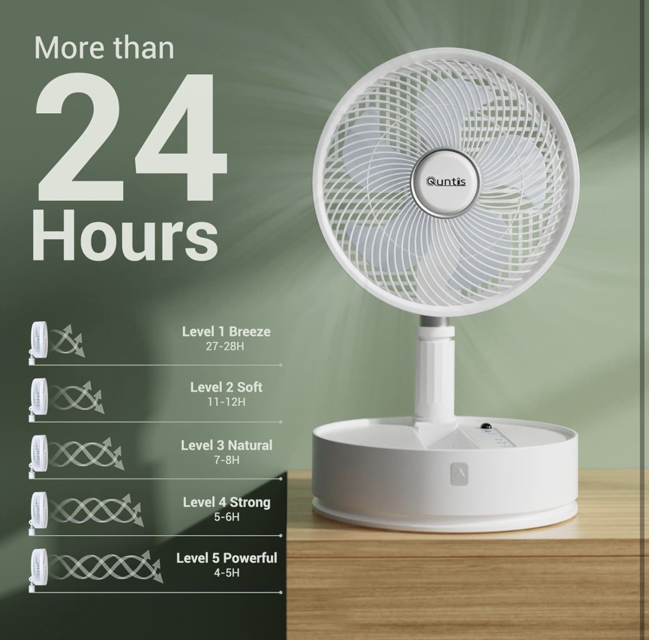Foldable Floor Fan, Table Fan, Adjustable Wind Direction, BNIB image indicator(4)