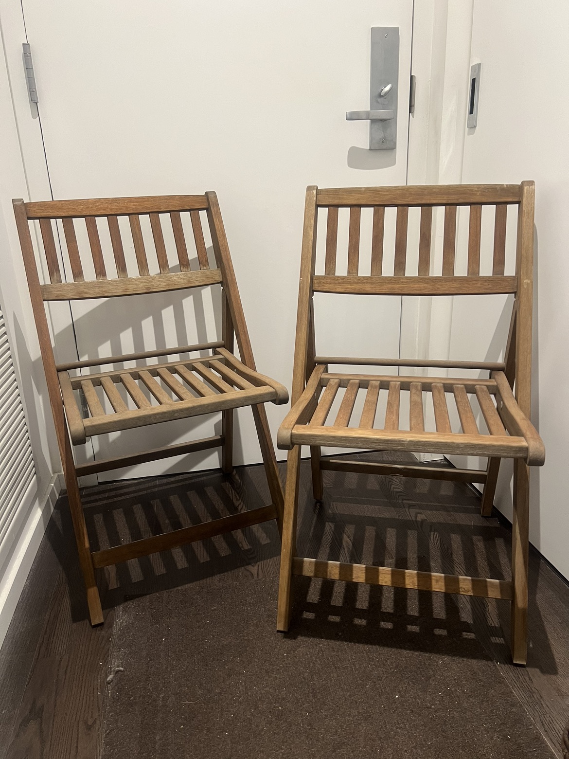 2 Folding Outdoor Patio Chairs - Ikea