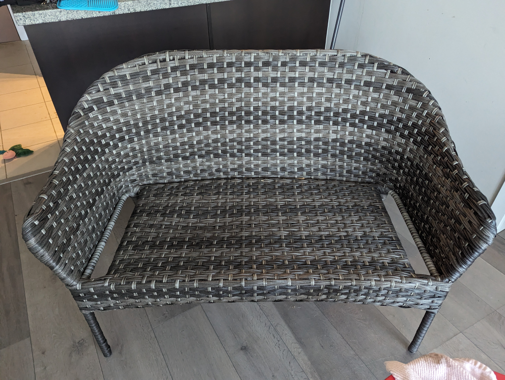 Plastic Wicker Outdoor Loveseat