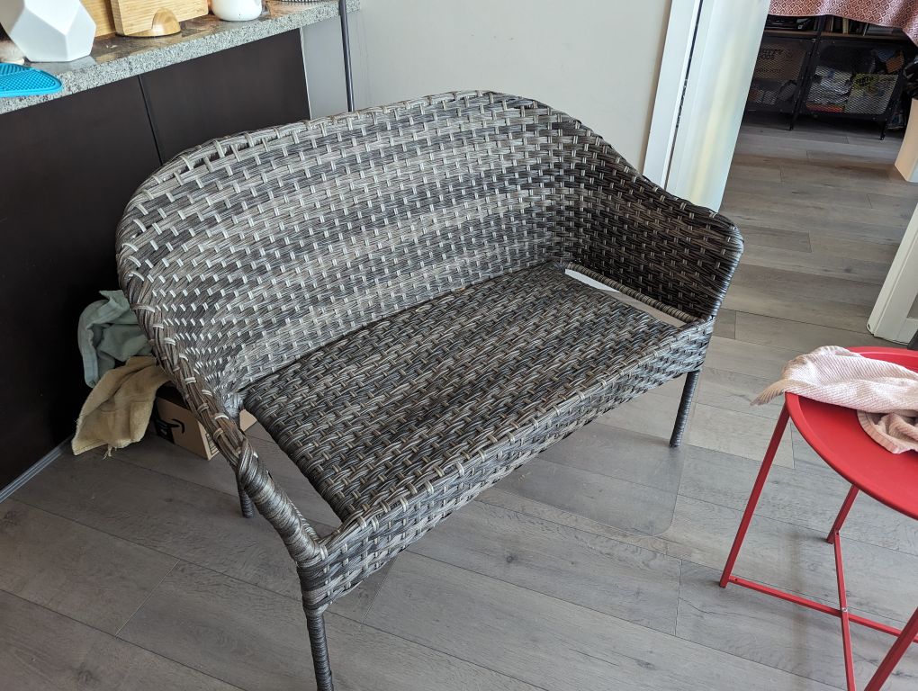 Plastic Wicker Outdoor Loveseat image indicator(2)