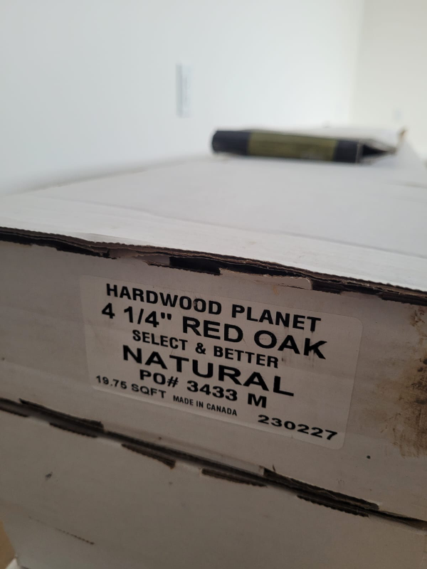 4 1/4  Hardwood Flooring boxes (2 boxes)