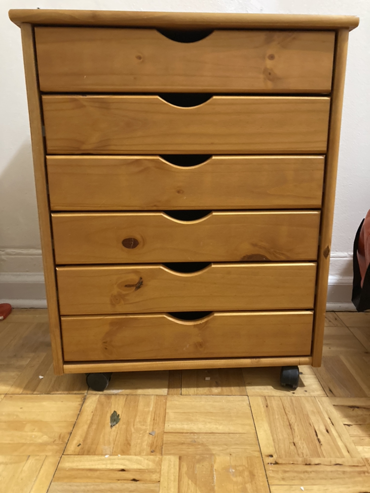 Solid Wood Roll Cart #freecycle - photo 2
