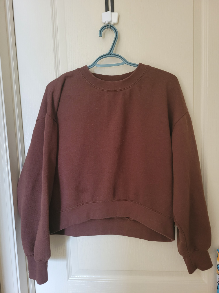 ZARA Women's Large Cropped Sweater Crewneck