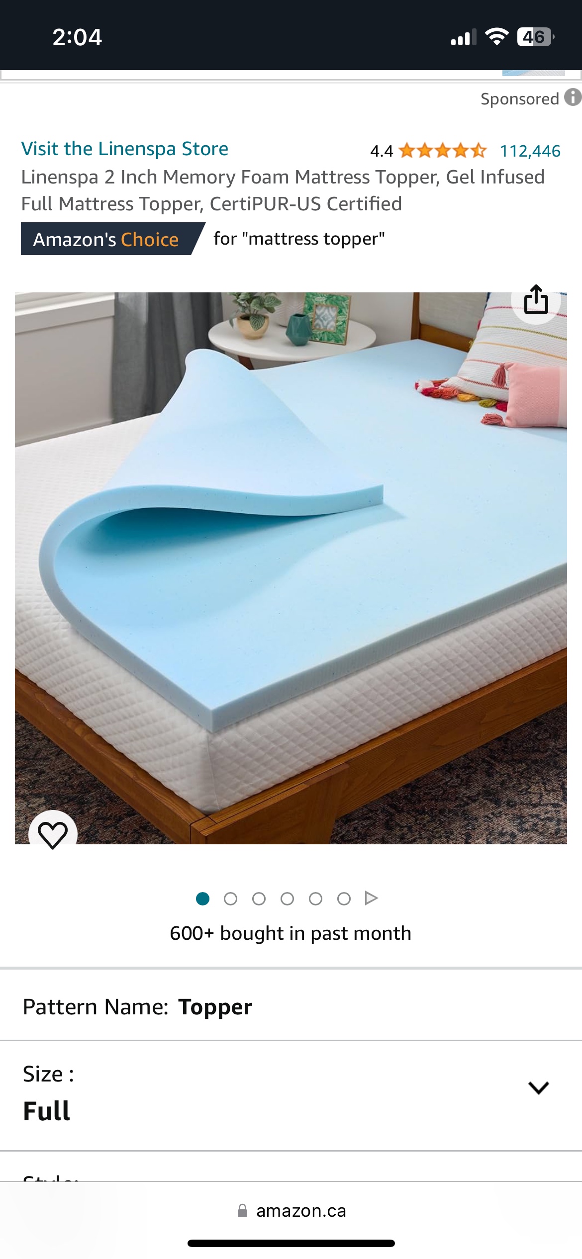 Full size Mattress and Mattress Topper - photo 4