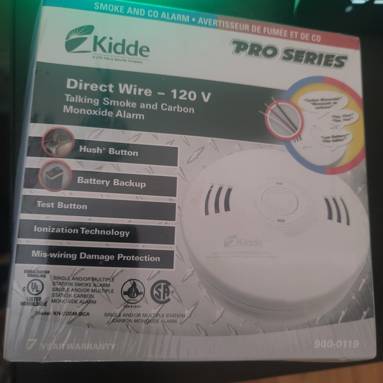 New , unopened Kidde hardwired smoke & carbon monoxide detector thumbnail