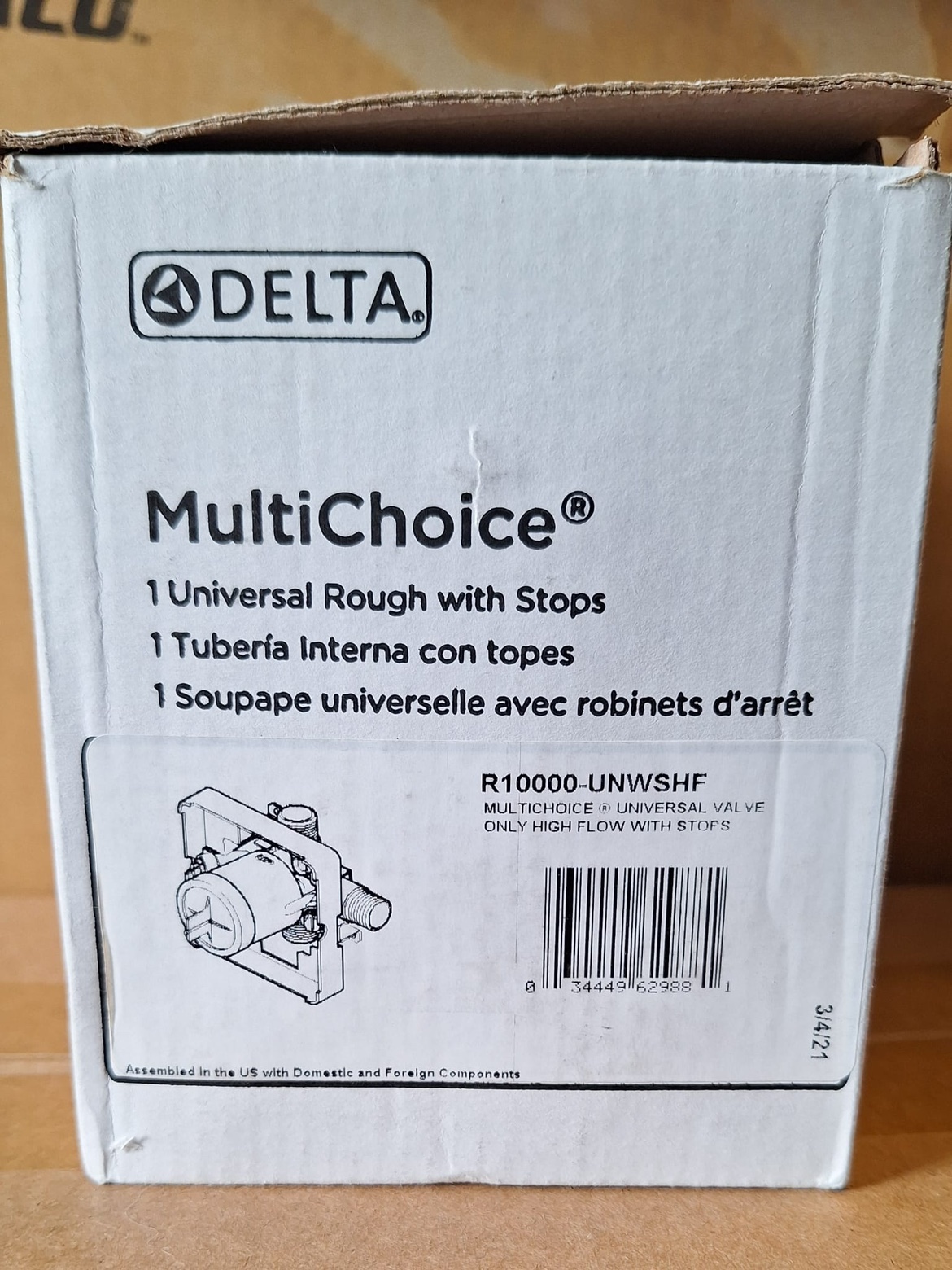 Delta Faucet R10000-UNBX MultiChoice Tub and Shower Valve image indicator(4)