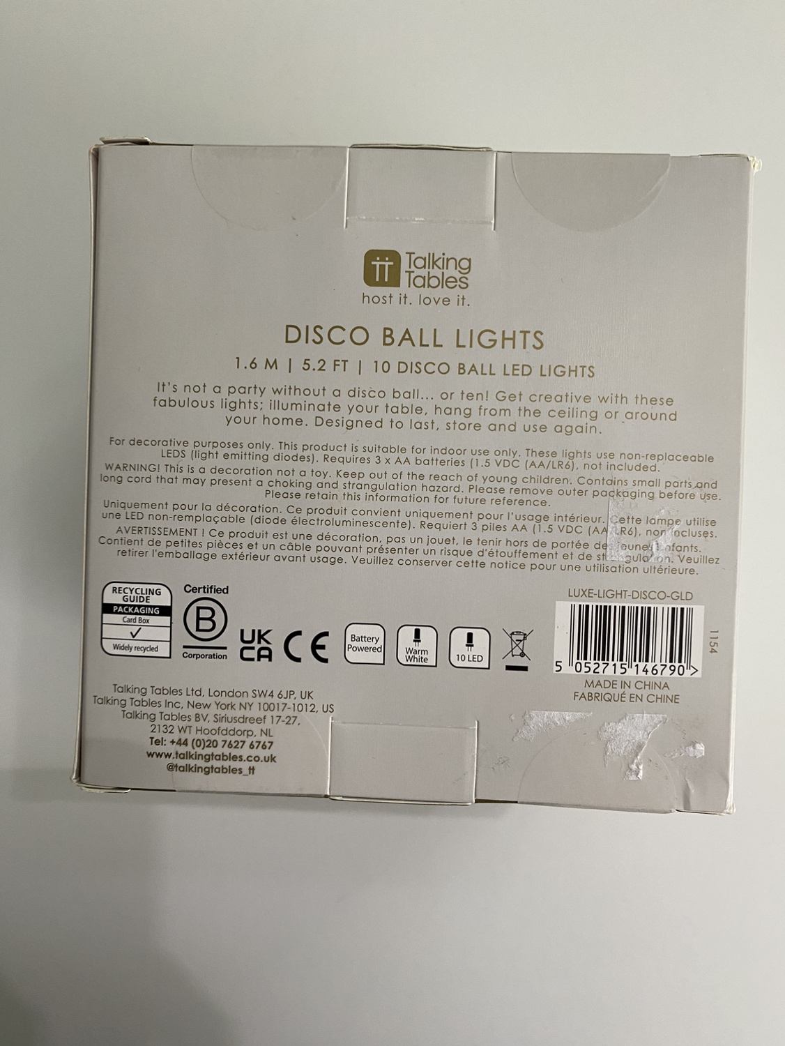 Gold Disco Ball Party String Lights image indicator(2)