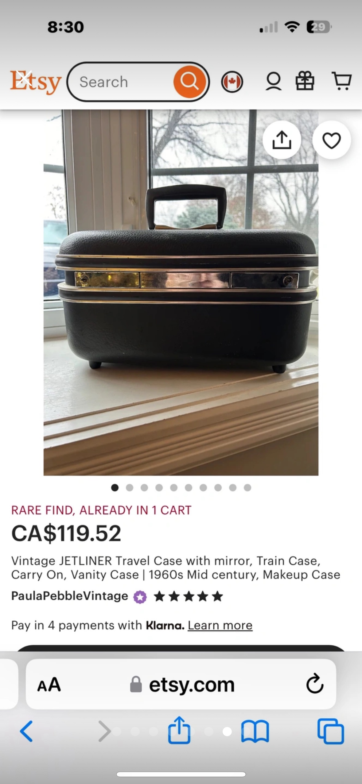 Antique train case image indicator(2)