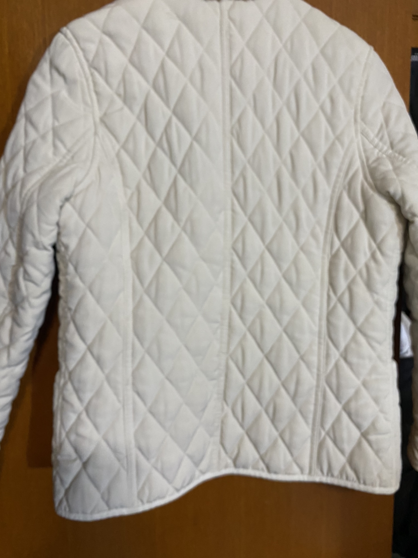 Quilted jacket with faux fur collar - photo 2
