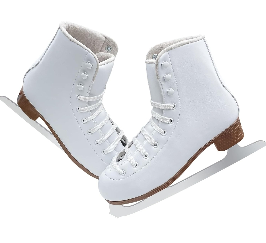 Gliti Ice Skates Womens/Girls Ice Figure Skates, Size 8, White - photo 5