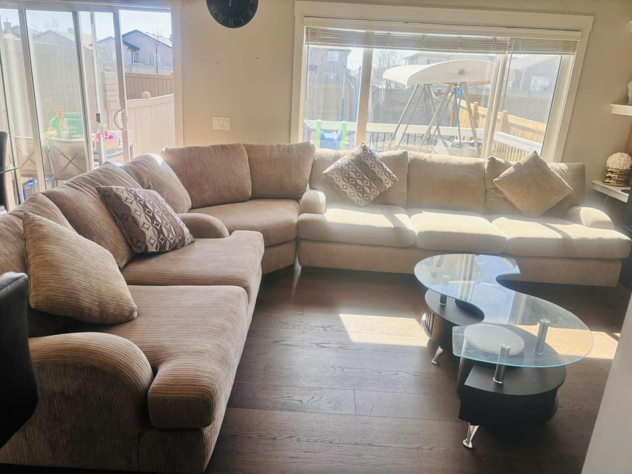 Beige sectional sofa set/ couch - photo 3