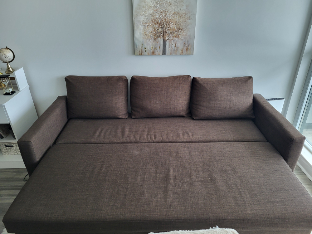 Ikea Brown 3 seater sofa bed with storage - photo 3