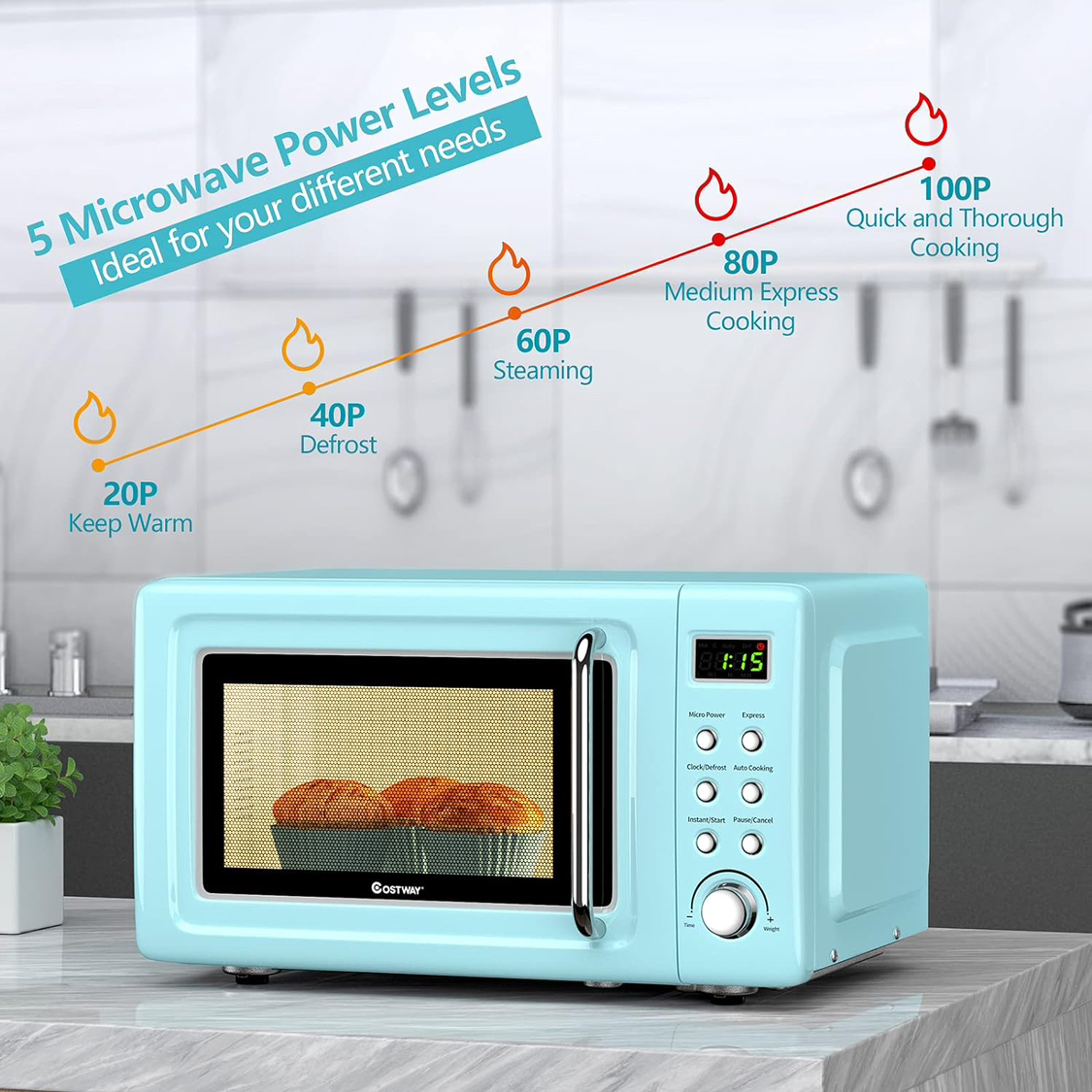 Microwave Oven, 0.7 Cu.ft, 700W - photo 3
