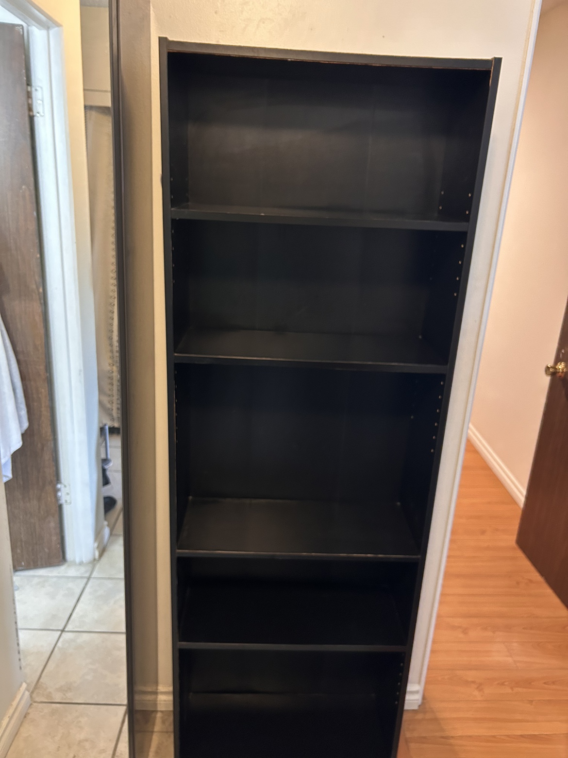 Black IKEA bookshelf