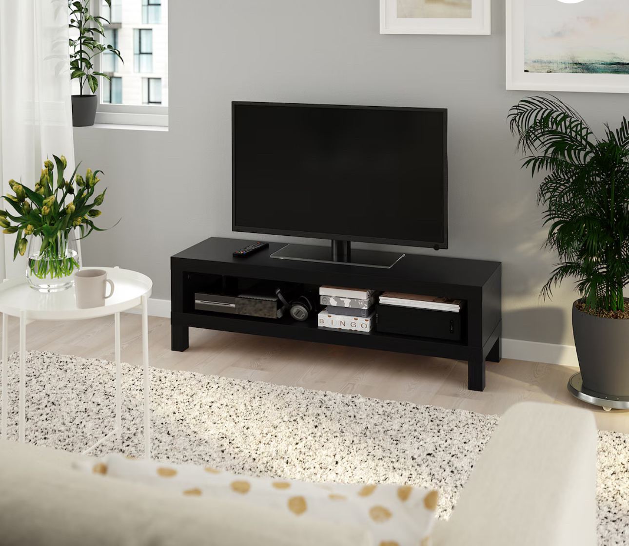 IKEA LACK TV bench, black-brown 40% DISCOUNT