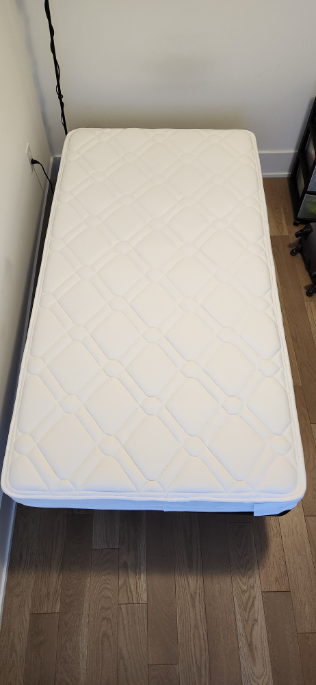 Twin Mattress & Twin Foldable Bed Frame. (Pickup only) thumbnail
