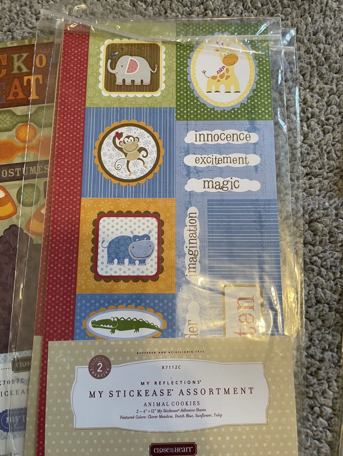 Scrapbooking adhesive sheets image indicator(3)