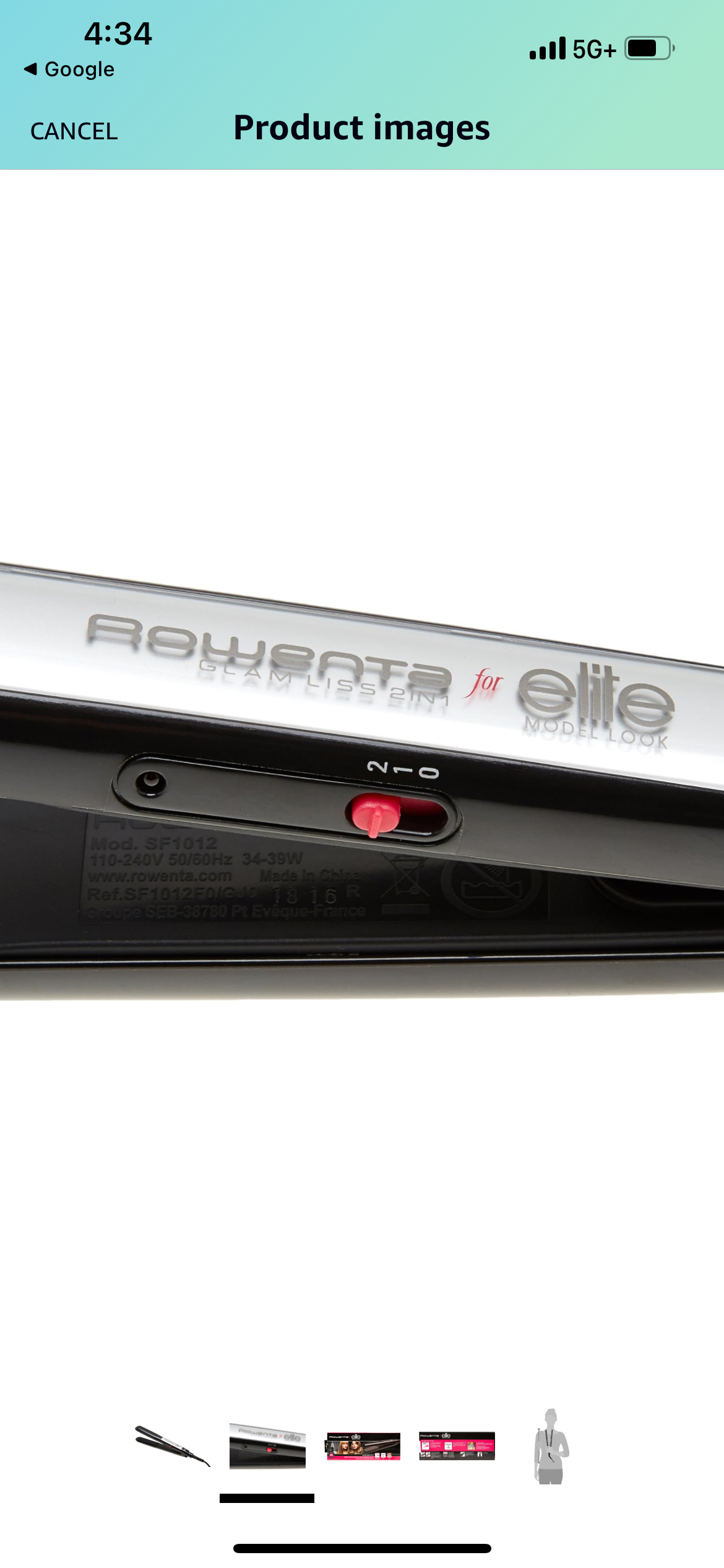 Rowenta Elite Hair Straightener