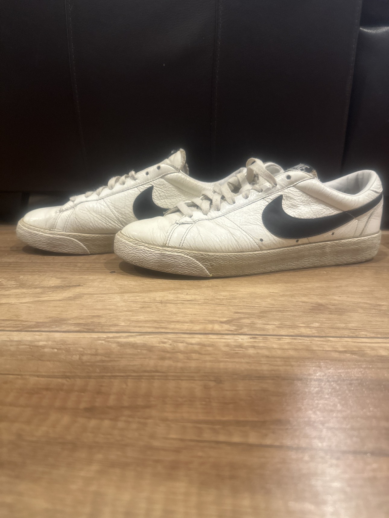 2008 Nike Blazer Low Classic Premium “Creased Patent Pack” White
