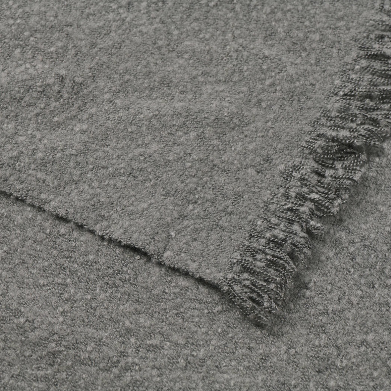 New Urban Barn Gray Boucle Throw Blanket - photo 5