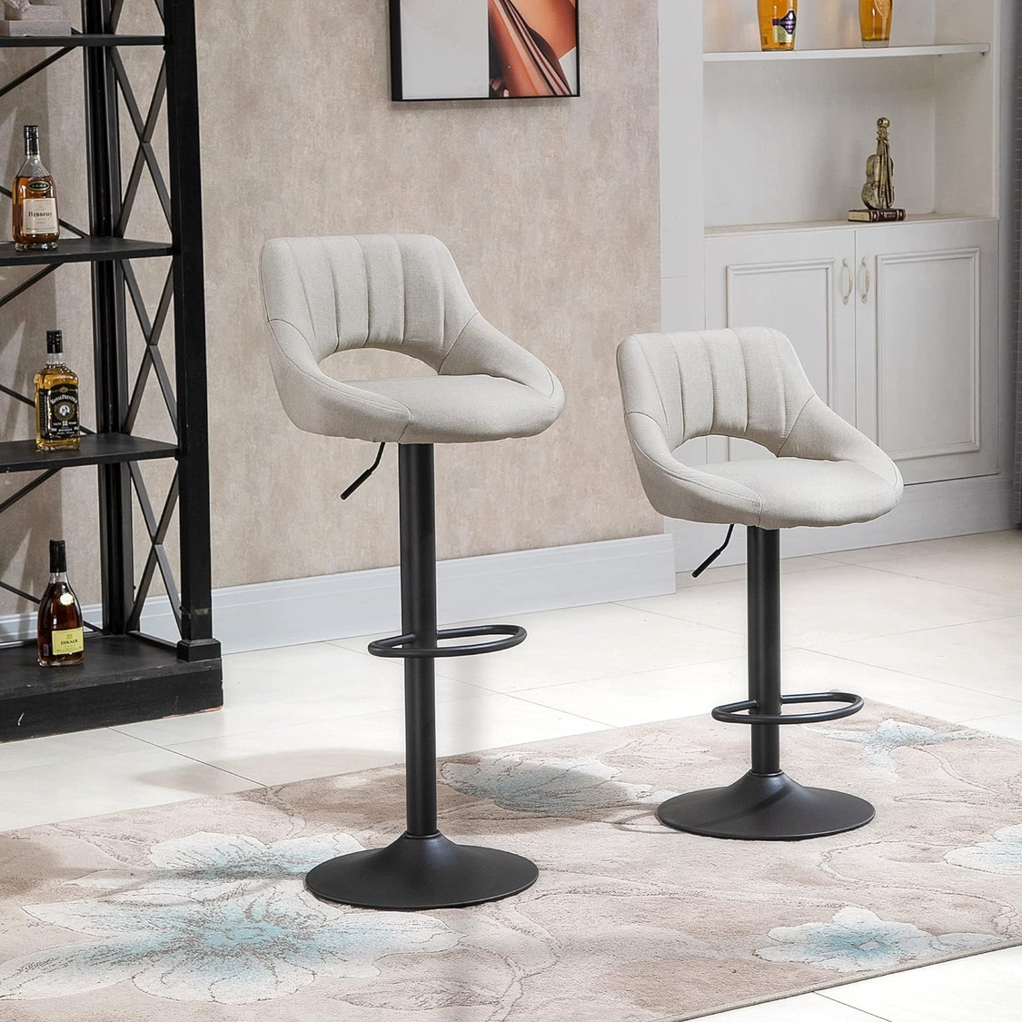 Bar Stools Set of 2 with Adjustable Height - photo 2