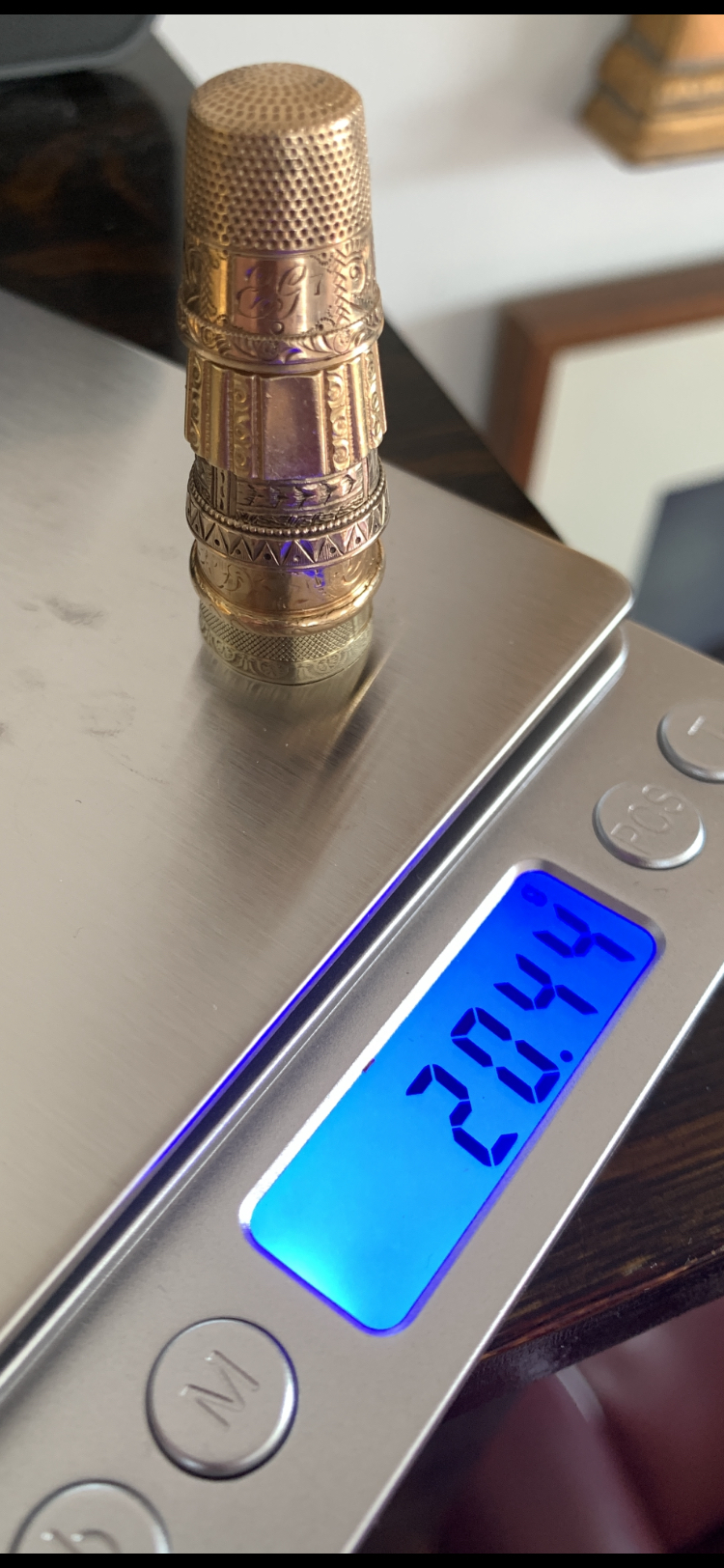 Set of 5 Antique Solid Gold Thimbles image indicator(9)