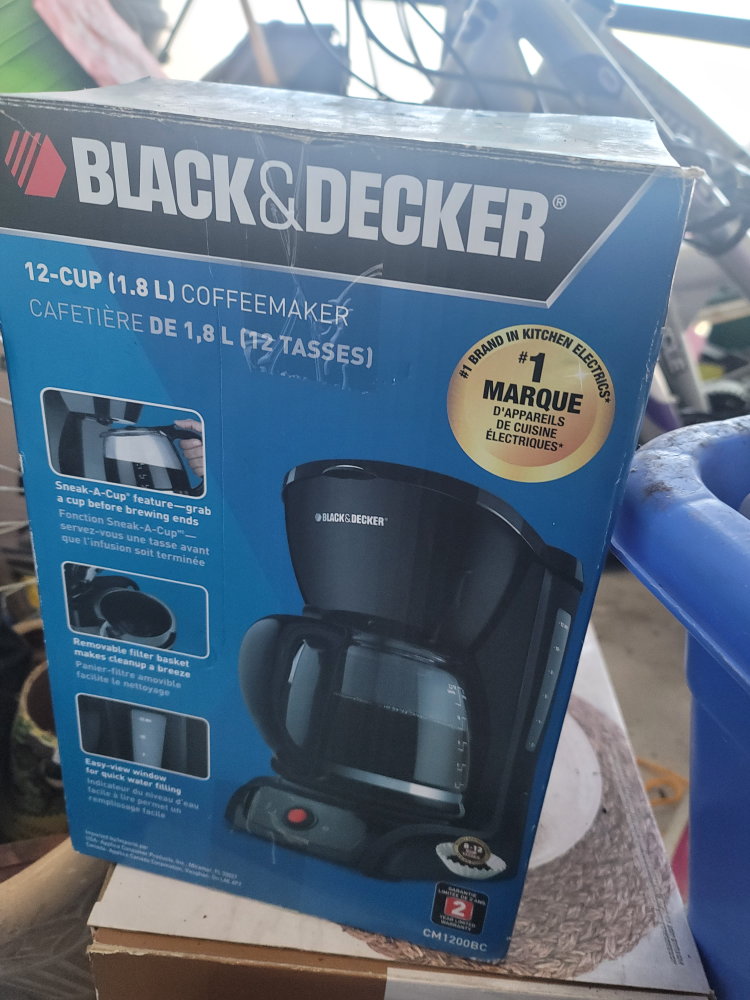 coffee  maker black and decker for free