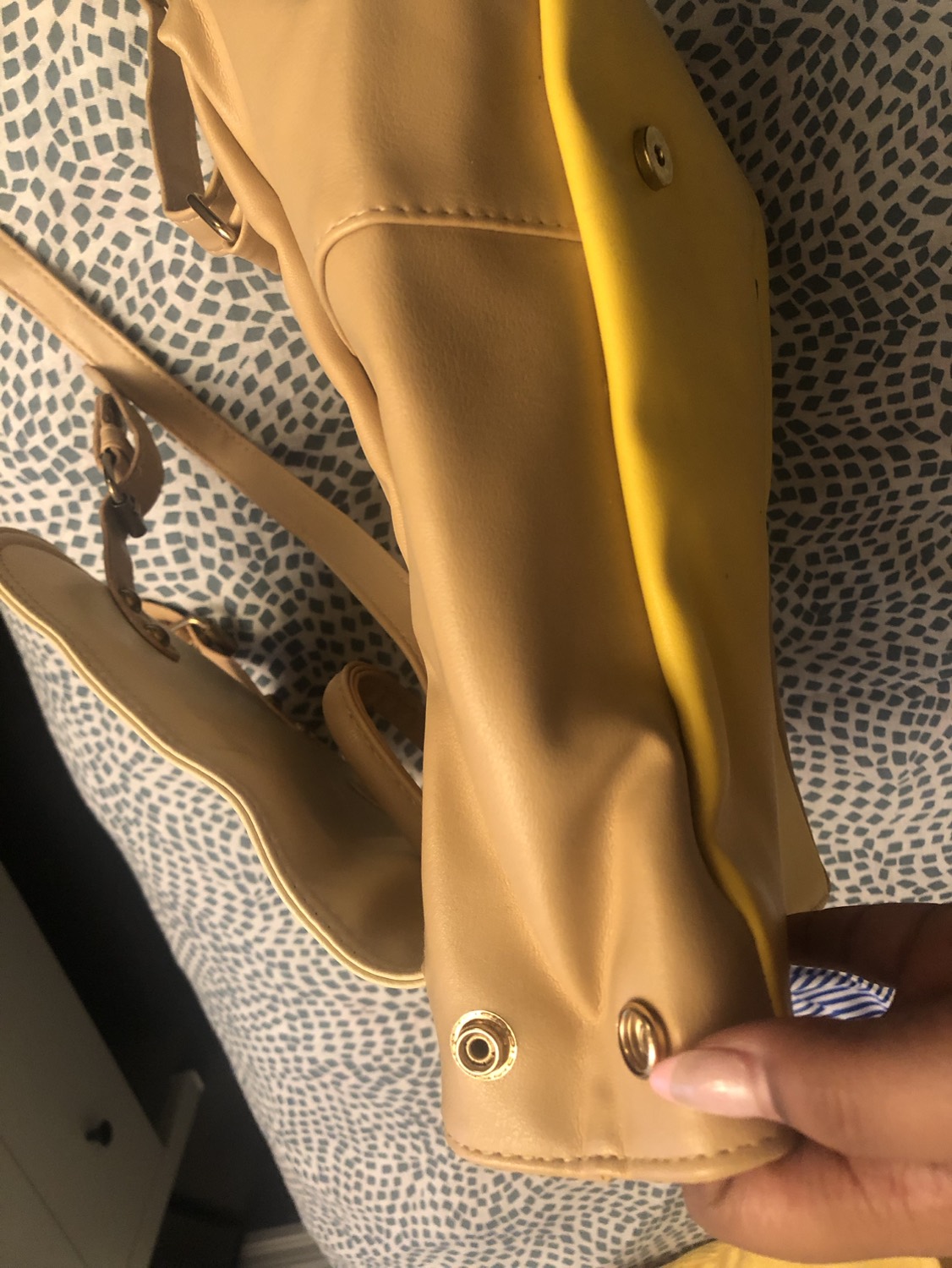 Small yellow backpack purse - photo 5