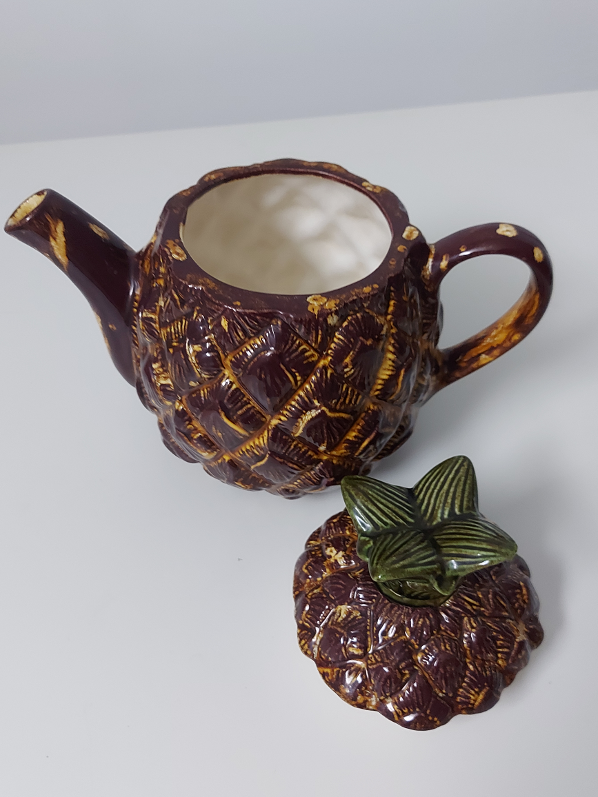 Vintage Pineapple Teapot - Handmade - Like NEW image indicator(4)