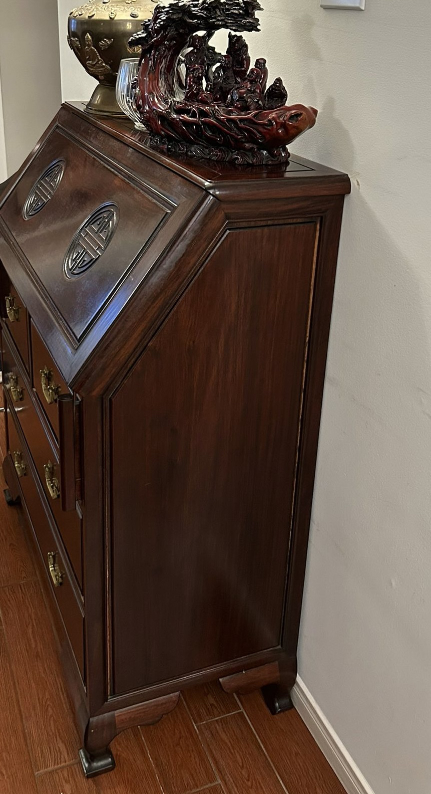 Stunning solid wood drop-leaf desk - photo 4