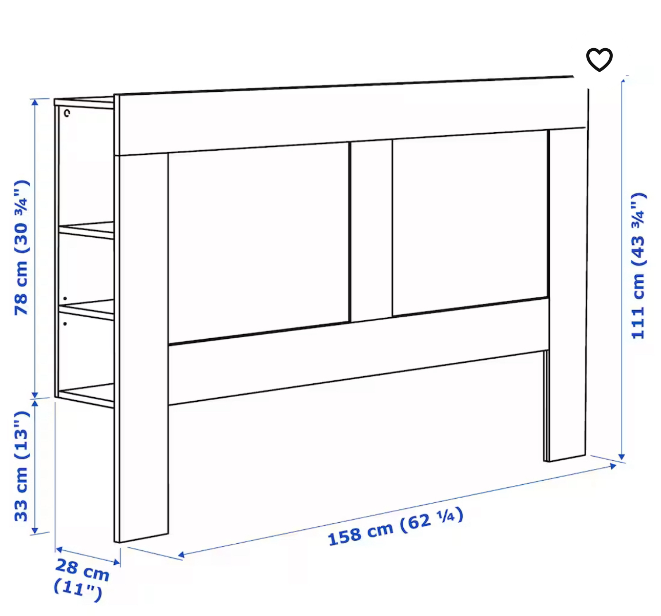 Queen Headboard with Storage - ASSEMBLED - photo 4