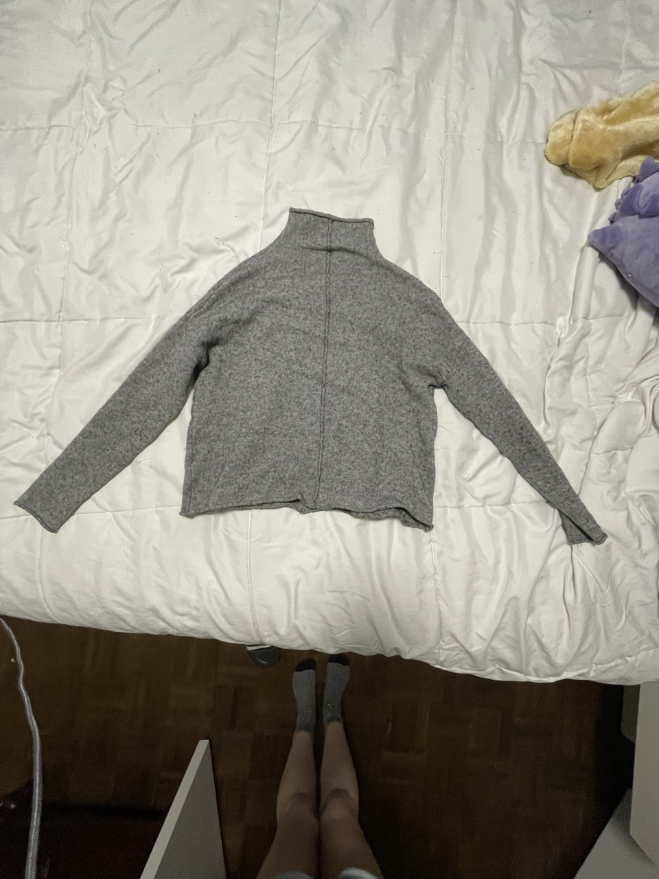 Grey knit turtle neck sweater - photo 2