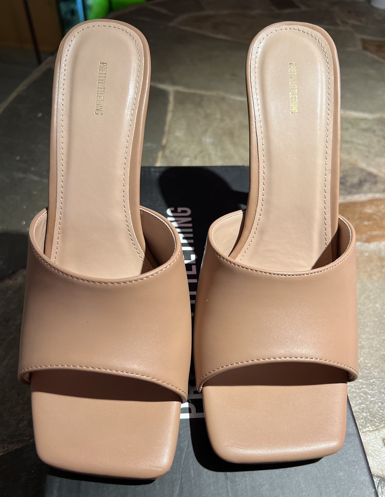 Pretty Little Things Camel Square Toe Heels (Women’s 6)(BNIB) image indicator(3)
