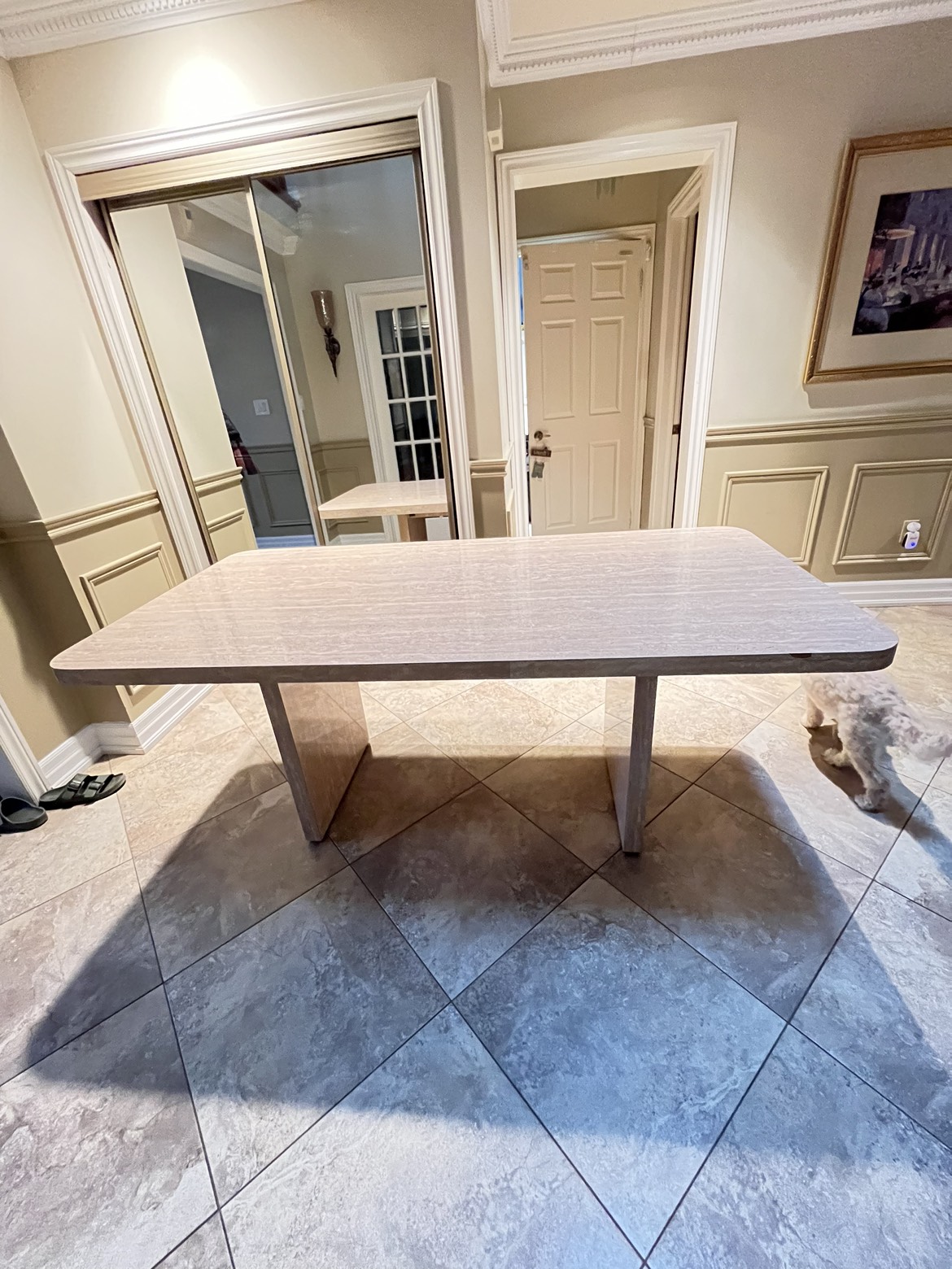 Marble top dining table