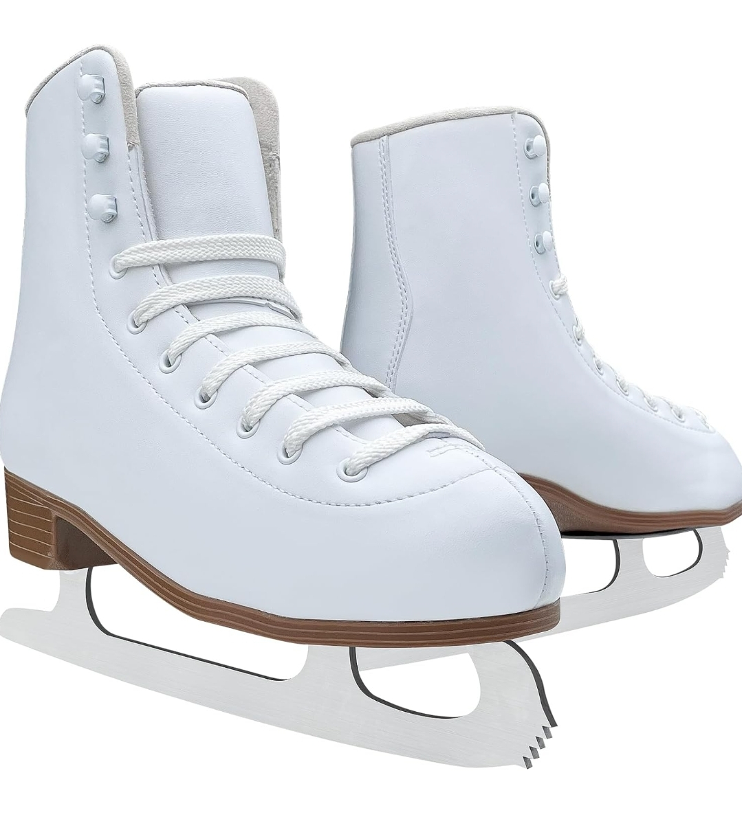 Gliti Ice Skates Womens/Girls Ice Figure Skates, Size 8, White