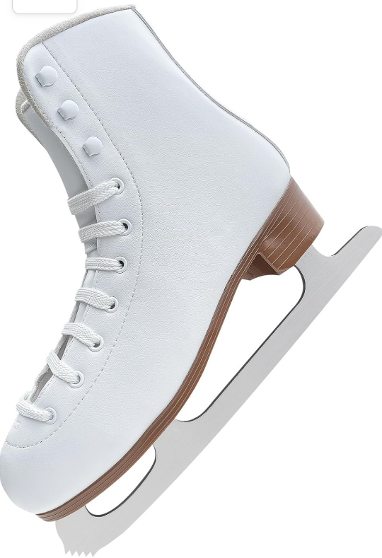 Gliti Ice Skates Womens/Girls Ice Figure Skates, Size 8, White - photo 3