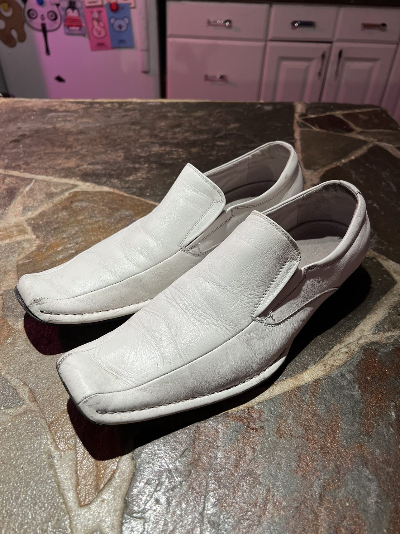 Vintage White Leather Loafers (Men’s 11)(IFC) image indicator(3)